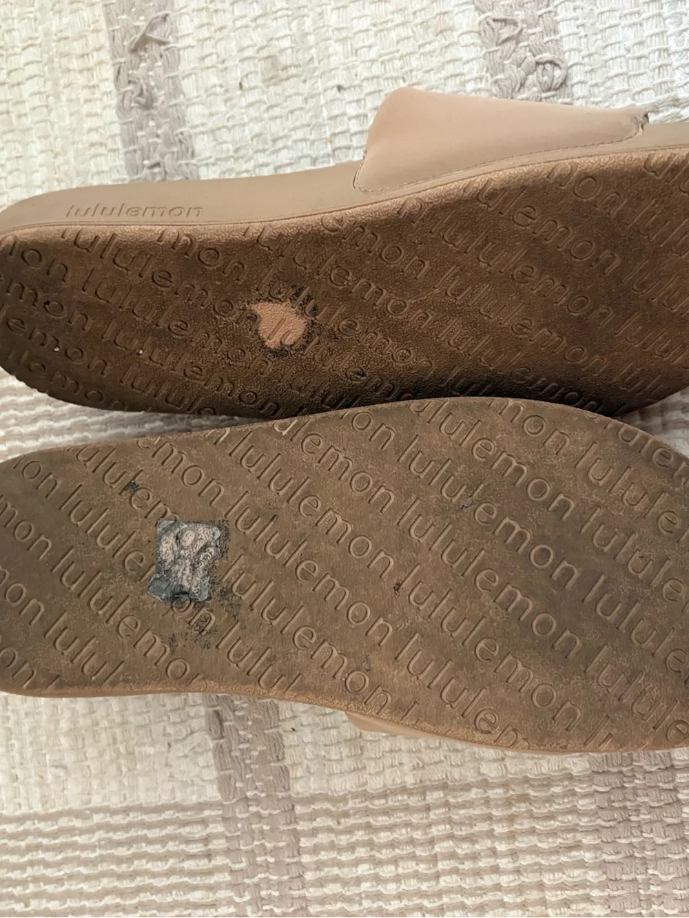 Lululemon Beige Slide Sandals